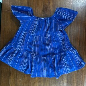 Blue Striped Toddler Blouse